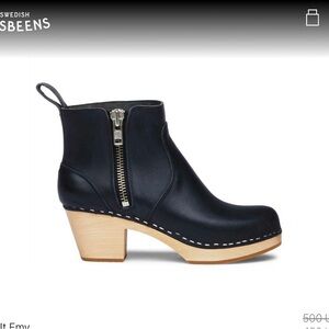 Swedish Hasbeens Zip It Emy Black Boots. Sz: 39